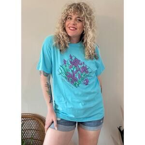 80s Alaska Iris Single Stitch Tee XL